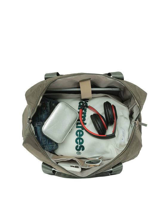 Harlow Tote Bag - Khaki Stitch