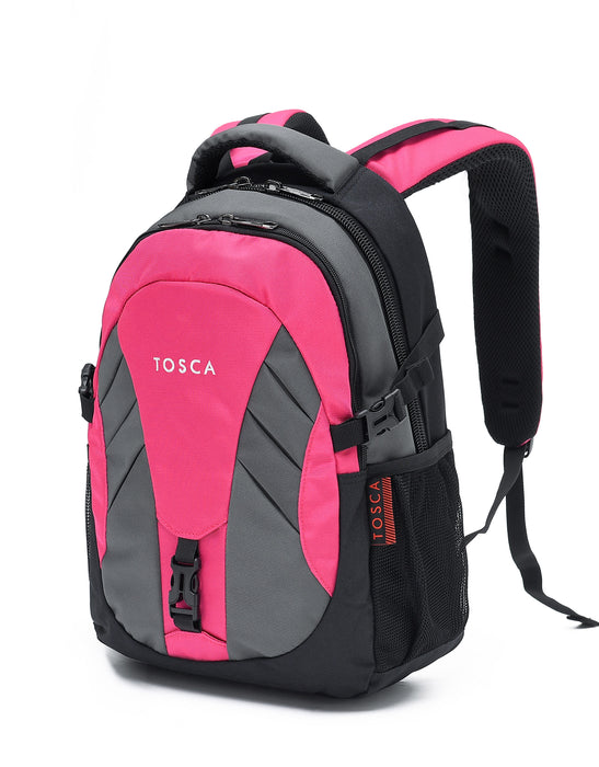 42cm Casual Backpack - Pink/Grey