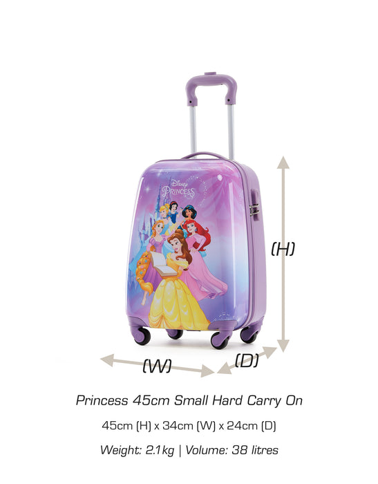 Disney Princess 45cm Small Hard Carry On - Purple