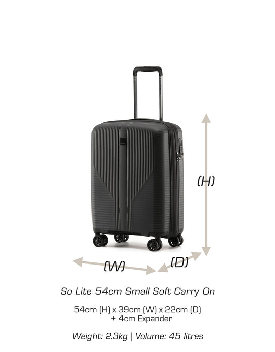 F-Lite 54cm Small Hard Carry On - Black