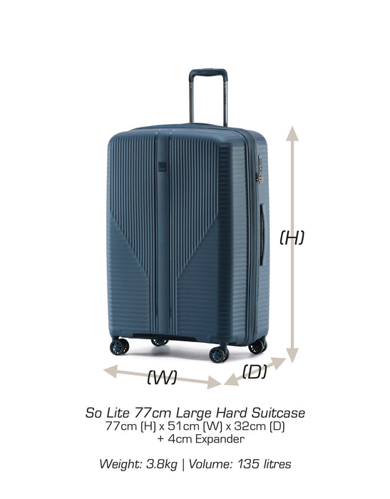 F-Lite 77cm Large Hard Suitcase - Navy
