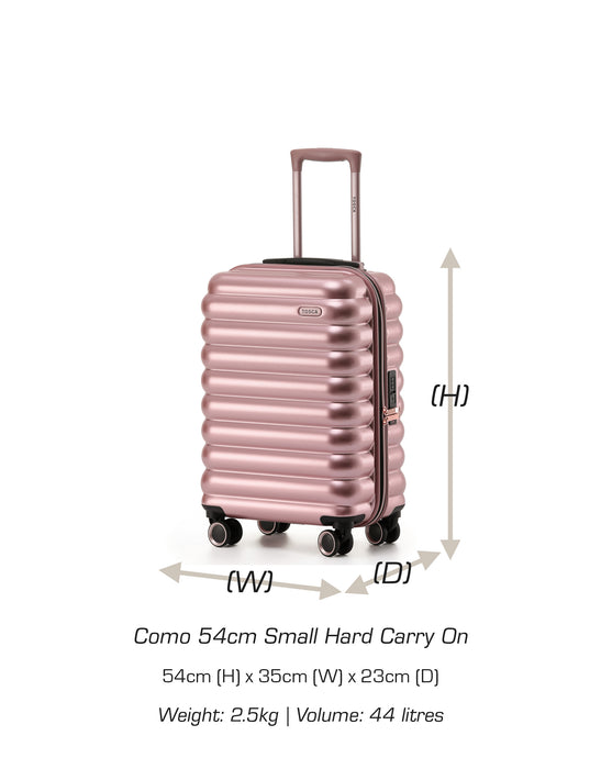 Como 54cm Small Hard Case Carry On - Rose Gold