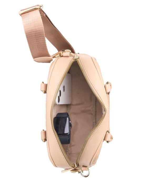 Small Mini Bowler Handbag - Natural - Beige