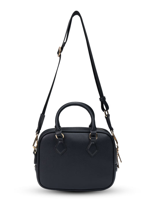 Small Mini Bowler Handbag - Black