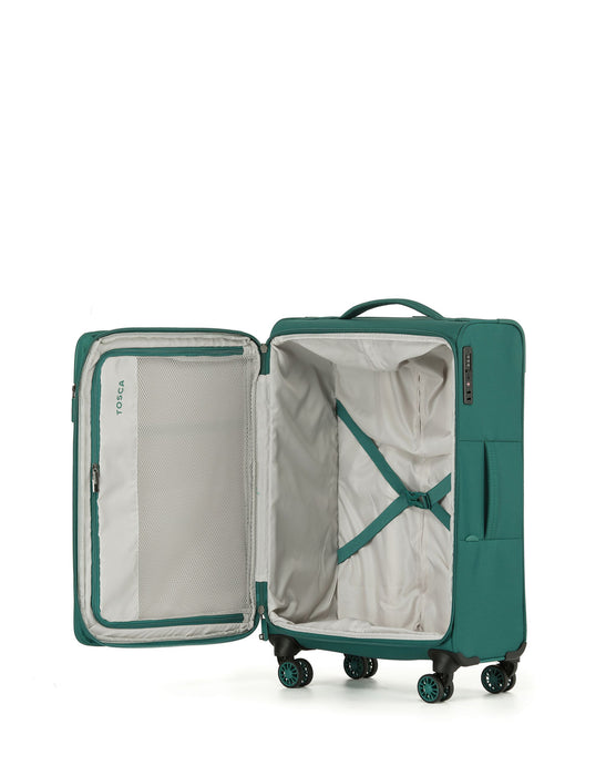 So Lite Soft Suitcase 3 Piece Set - Emerald Green