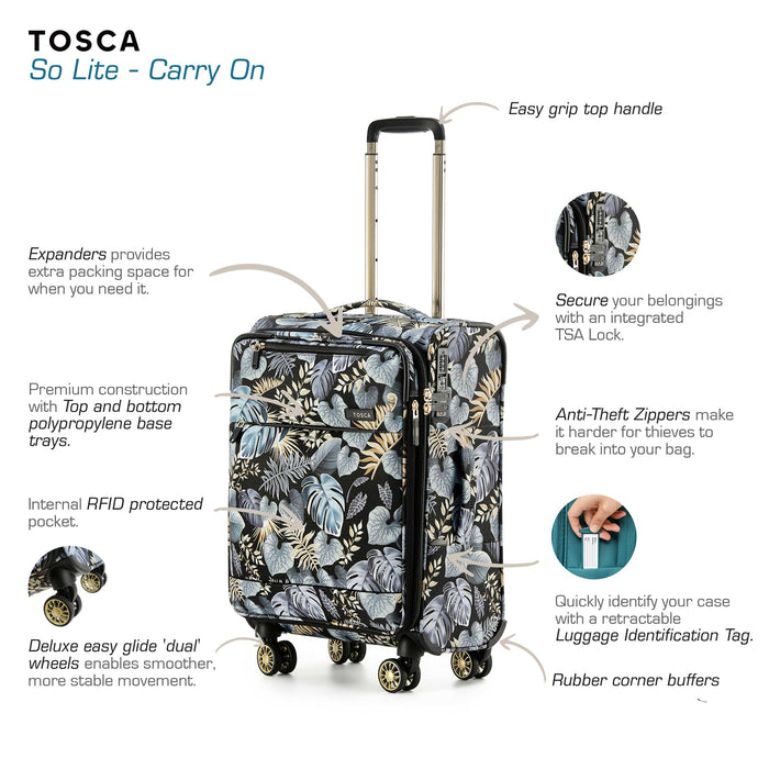 So Lite 54cm Small Soft Carry On - Golden Palm