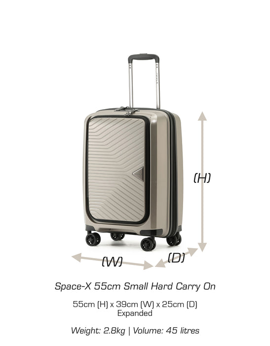 Space-X 55cm Small Hard Laptop Carry On - Champagne