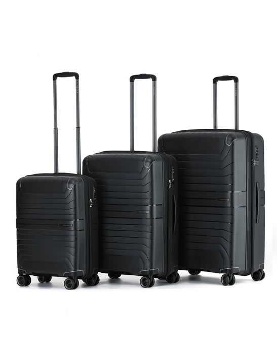Tosca Star-Lite 3-Piece Hard Luggage Set – Black