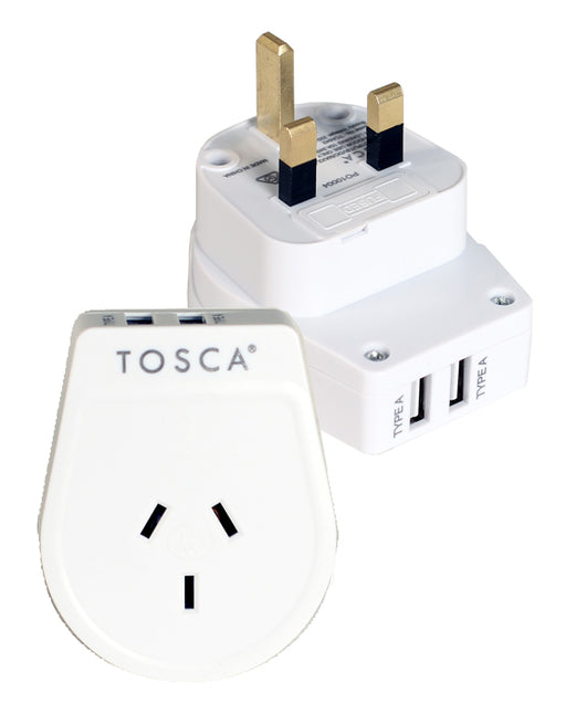 USB A & Power Adaptor for UK & Hong Kong