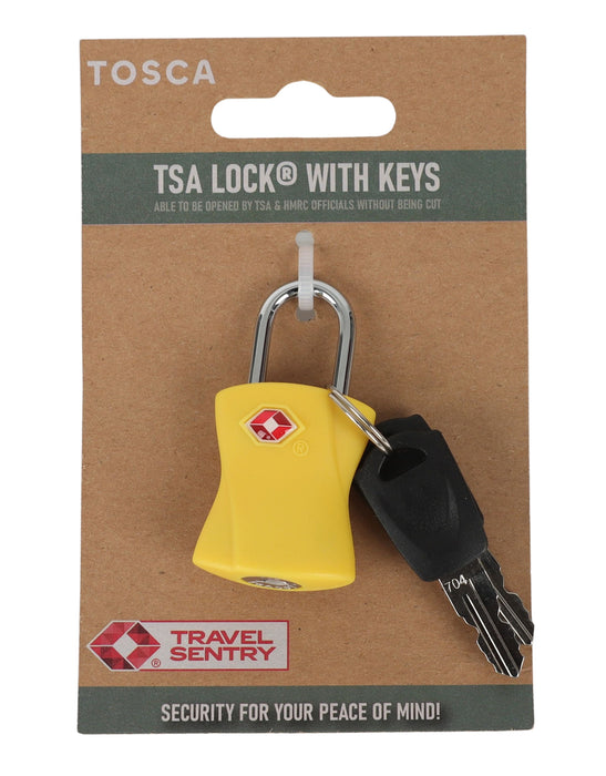 Basic TSA Lock with Key - Yellow