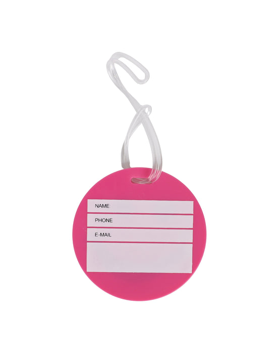Attitude Luggage Tag - Happy Face - Pink