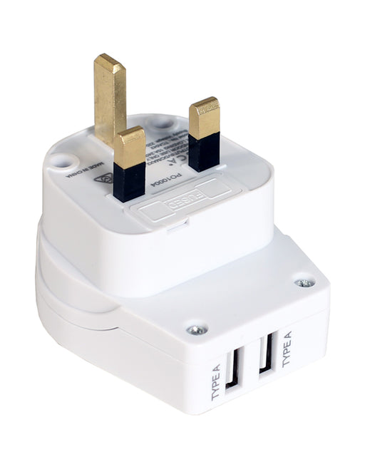 USB A & Power Adaptor for UK & Hong Kong