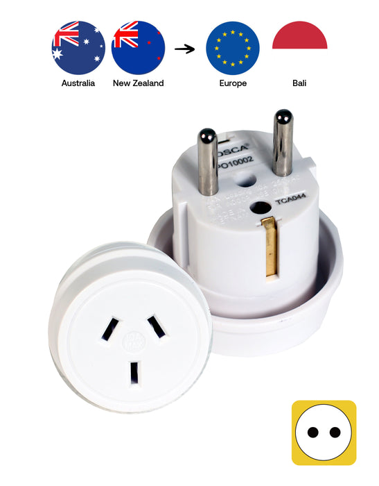 Travel Adapter for Europe & Bali