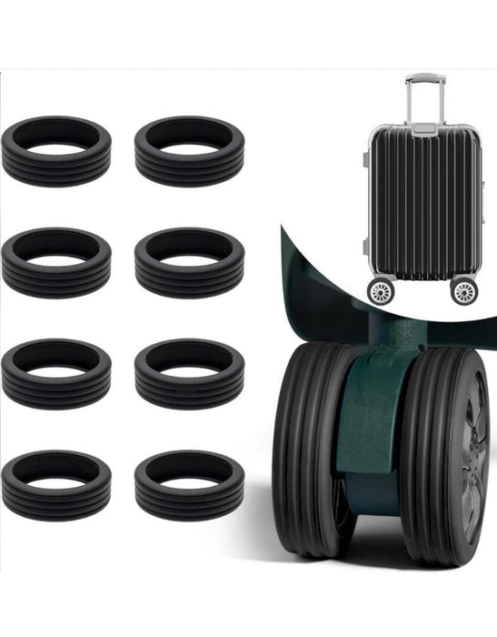 Silicone Wheel Covers 8 Piece - Black