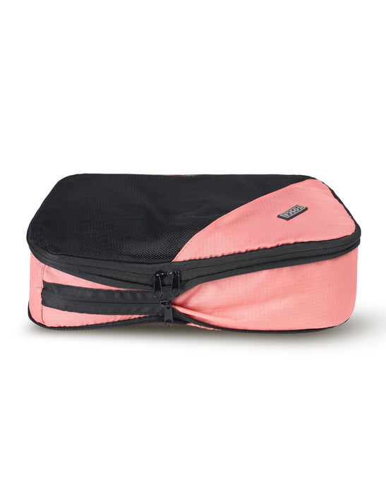 Medium Compression Packing Cube Pack (x2) Coral / Black