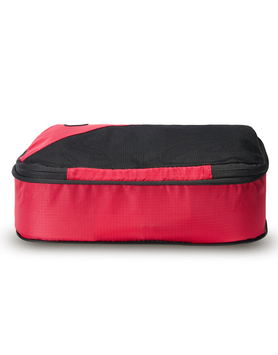 Small Compression Packing Cube Pack (x2) Red / Black
