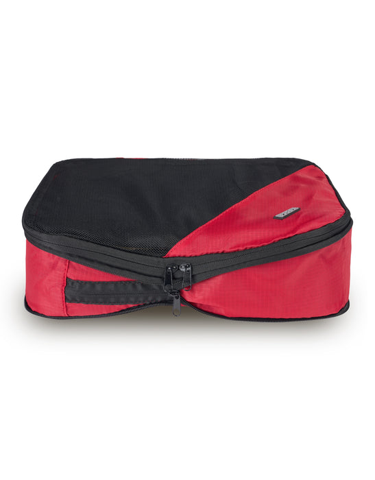 Small Compression Packing Cube Pack (x2) Red / Black