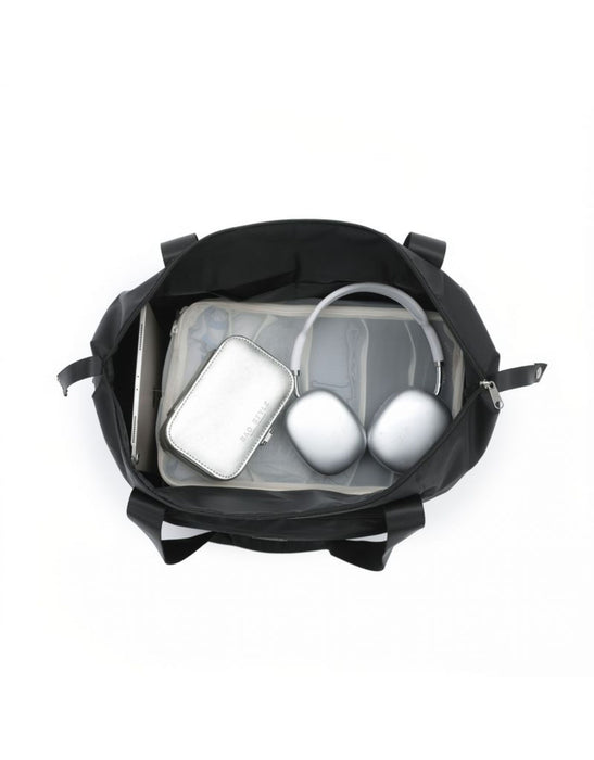 Foldable & Expandable Travel Tote - Black