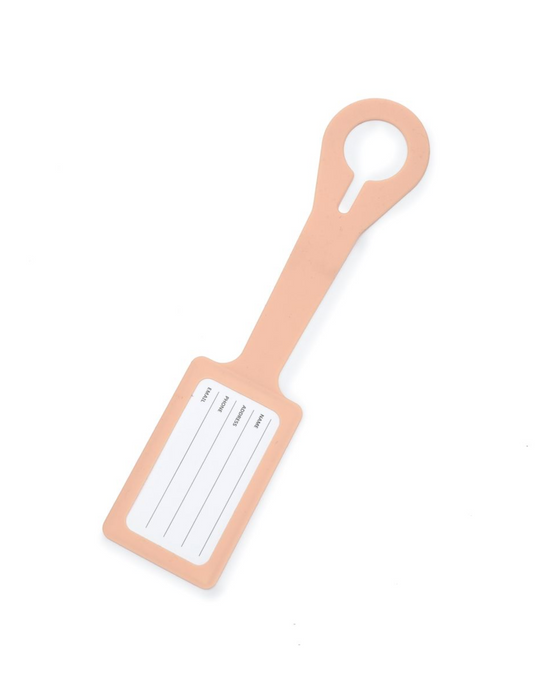 Silicone Luggage Tag - Peach