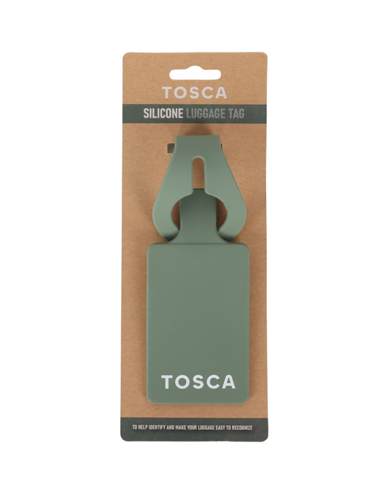 Silicone Luggage Tag - Moss