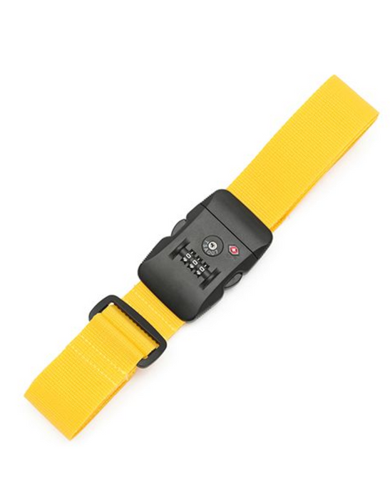 Luggage Strap with TSA Combination Lock - Yellow