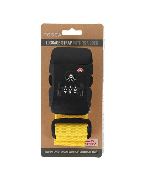 Luggage Strap with TSA Combination Lock - Yellow