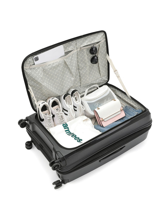 Space-X Duel Opening Hard Suitcase 3 Piece Set - Black