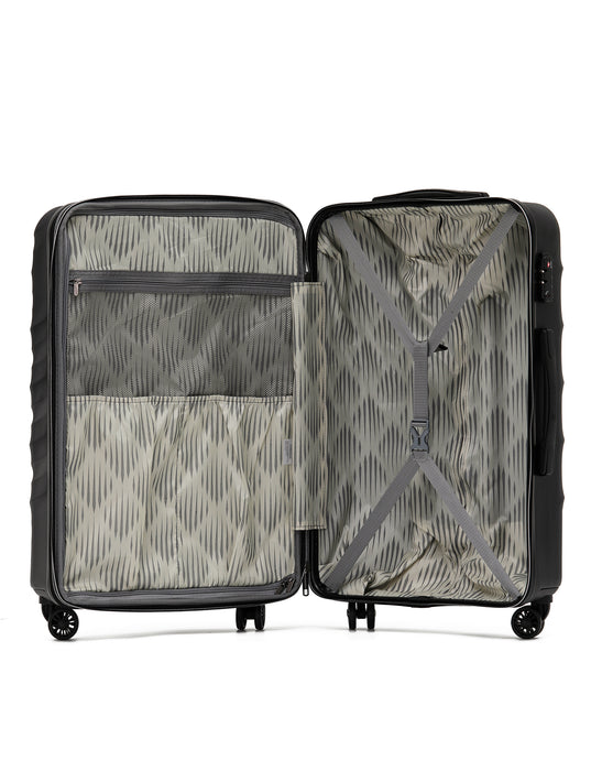 Jetsetter 78cm Large Hard Suitcase - Black