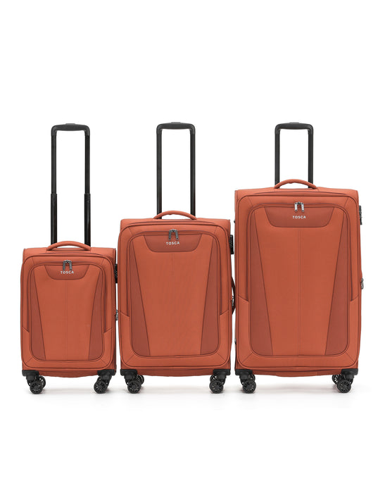 Altitude Soft Suitcase 3 Piece Set - Rust