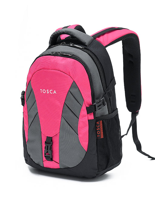 TOSCA Pink Grey Backpack Front