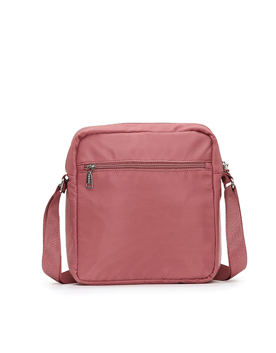 Anti Theft Rectangle Shoulder Bag - Coral