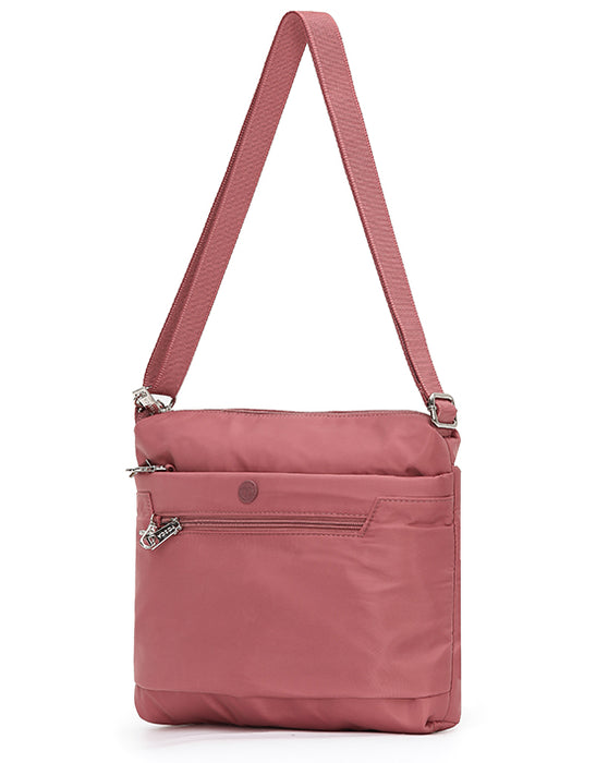 Anti Theft Square Shoulder Bag - Coral