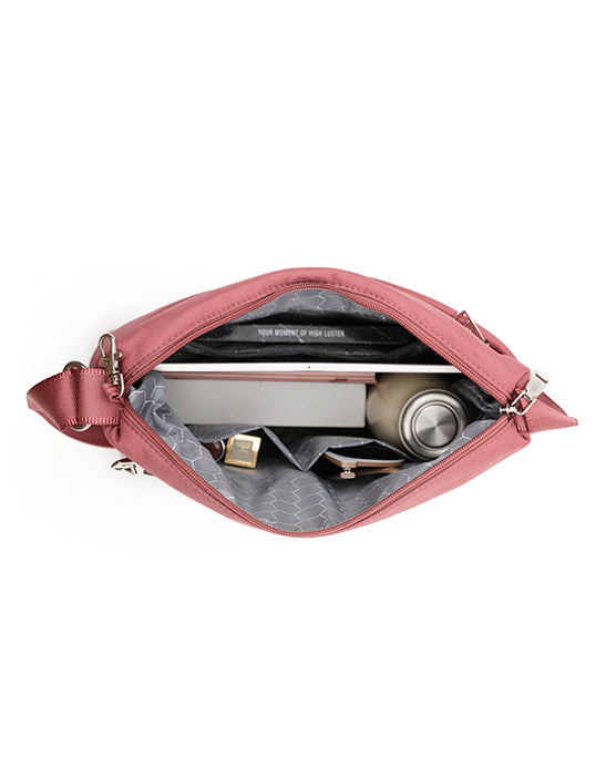 Anti Theft Square Shoulder Bag - Coral