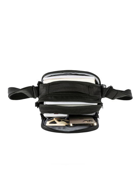 Anti-Theft Shoulder Bag with Handle - Black