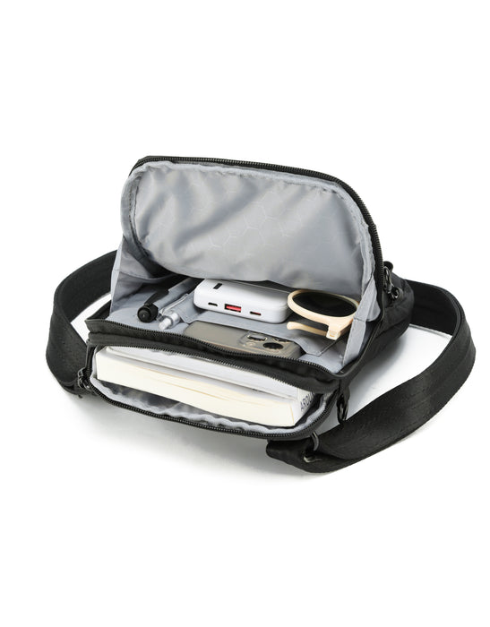 Anti-Theft Cross Body Shoulder Bag - Black