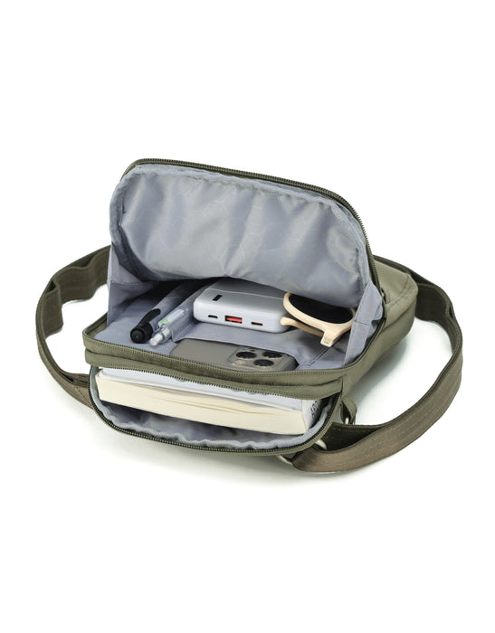 Anti-Theft Cross Body Shoulder Bag - Khaki