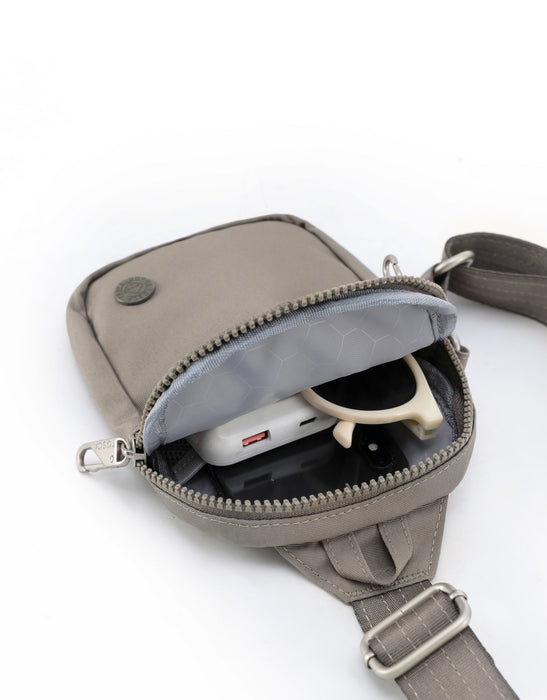 Anti Theft Small Slinger Bag - Taupe