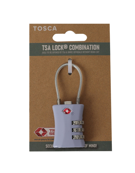 TSA Combination Lock With Cables - Lavender