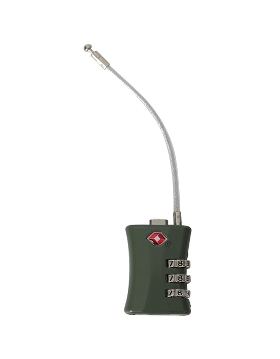 TSA Combination Lock With Cables - Moss