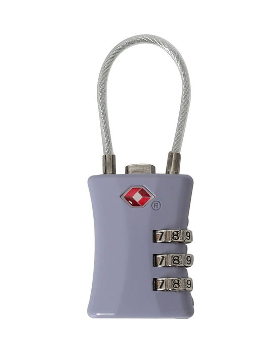 TSA Combination Lock With Cables - Lavender