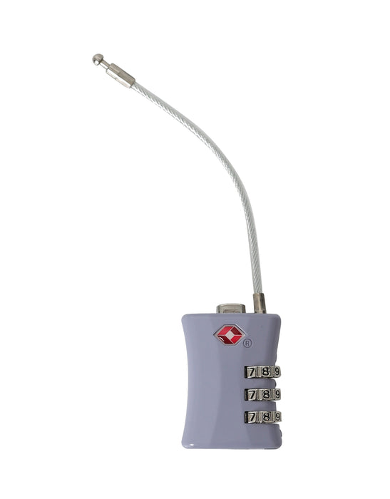 TSA Combination Lock With Cables - Lavender