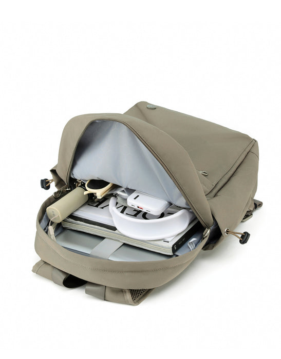 Anti-Theft Large Backpack - Taupe