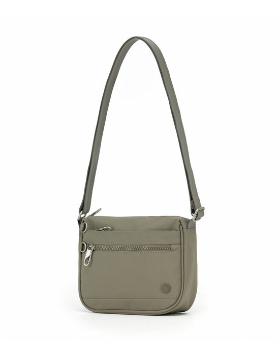 Anti-Theft Cross Body Shoulder Bag - Taupe