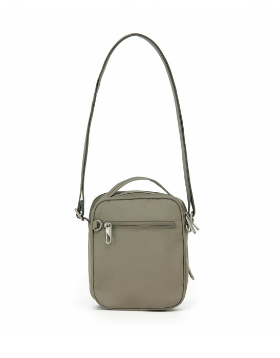 Anti-Theft Shoulder Bag with Handle - Taupe