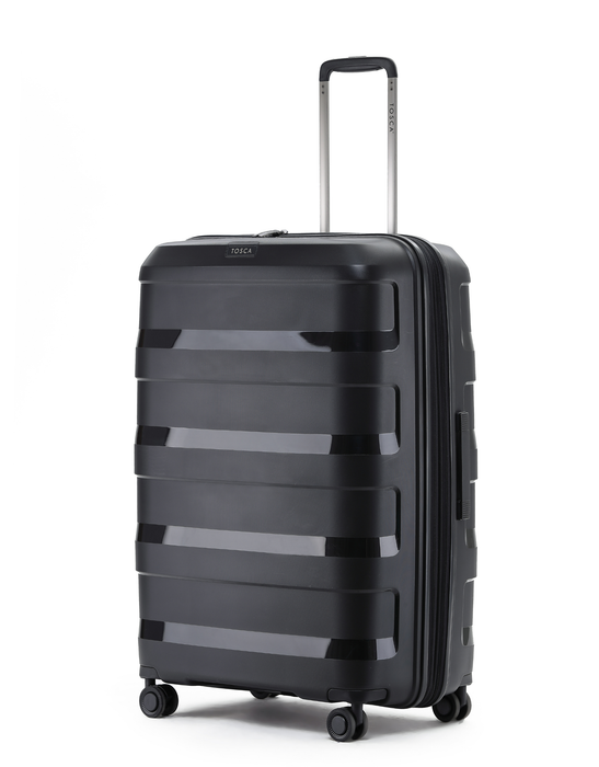 Comet 78cm Large Hard Suitcase - Black