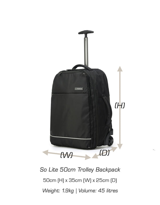So Lite Trolley Backpack - Black