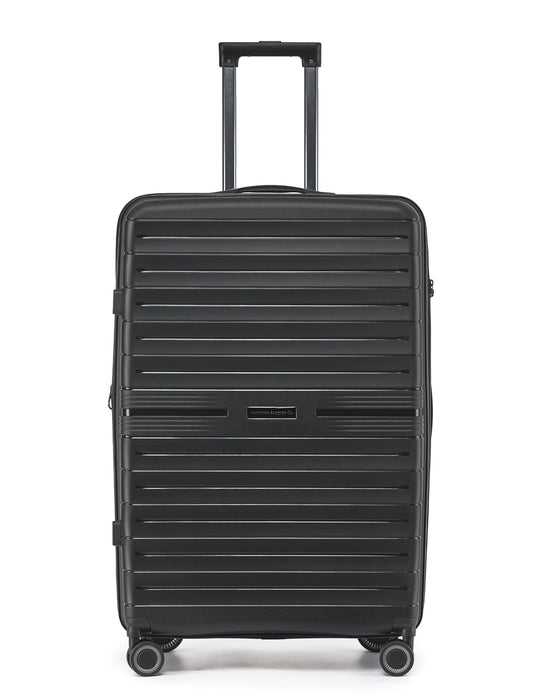 Aus Luggage Voyager 78cm Large Hard Suitcase - Black