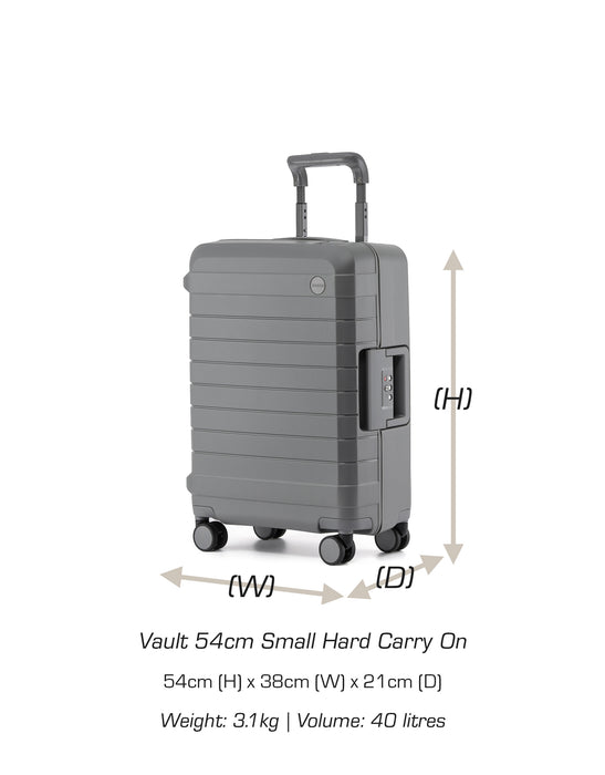 Vault 54cm Small Hard Carry On - Grey