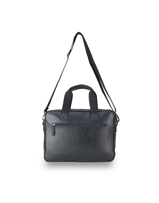 Vegan Leather Business Bag - Black