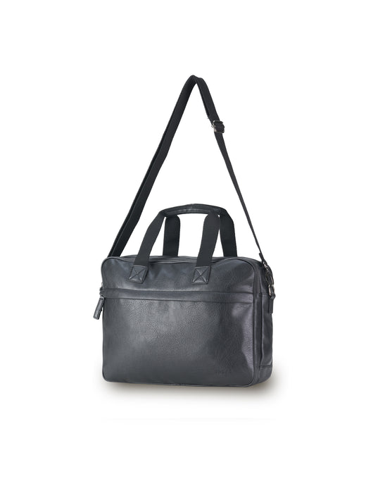 Vegan Leather Business Bag - Black